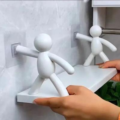 Portaoggetti autoadesivo per shampoo da bagno, portaoggetti in plastica, supporto per supporto per ripiani organizzativi