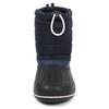 Mozu Bean Down Boots with Inner Boa and Elastic Cuffs, Winter Boots, Kids' Size, Navy, 16.0 Cm