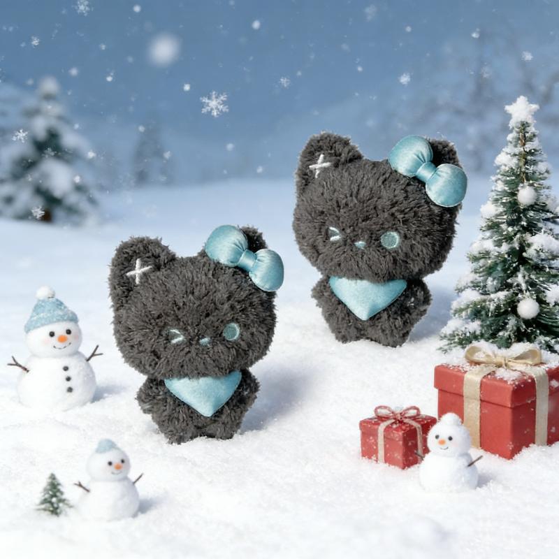 

Cute Cartoon Plush Cat Keychain Kawaii Kitten Stuffed Doll Backpack Pendant Decorative Car Key Chain Accessories Friend Gift onesize