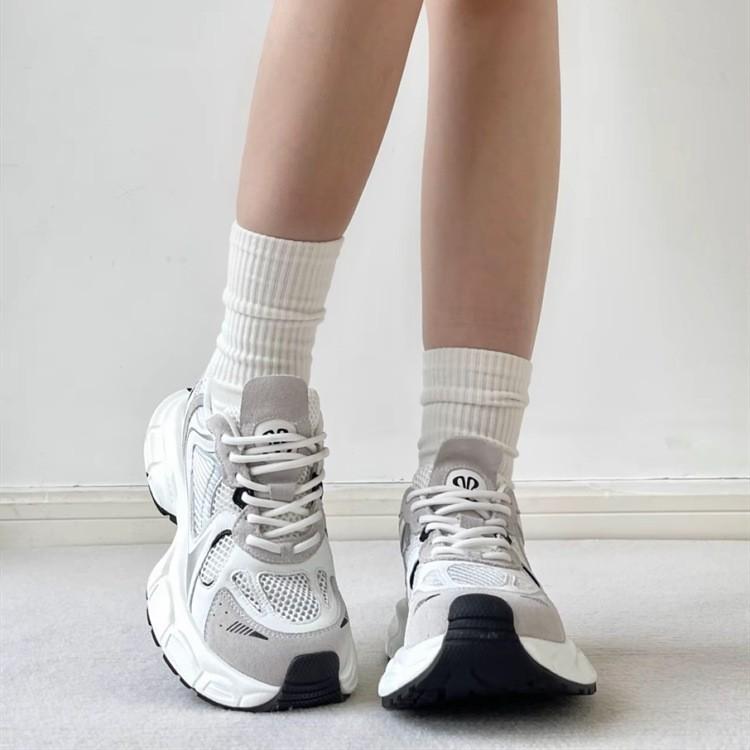 Dad shoes women's shoes 2025 new spring and autumn mesh breathable casual sports shoes versatile thick-soled summer white shoes