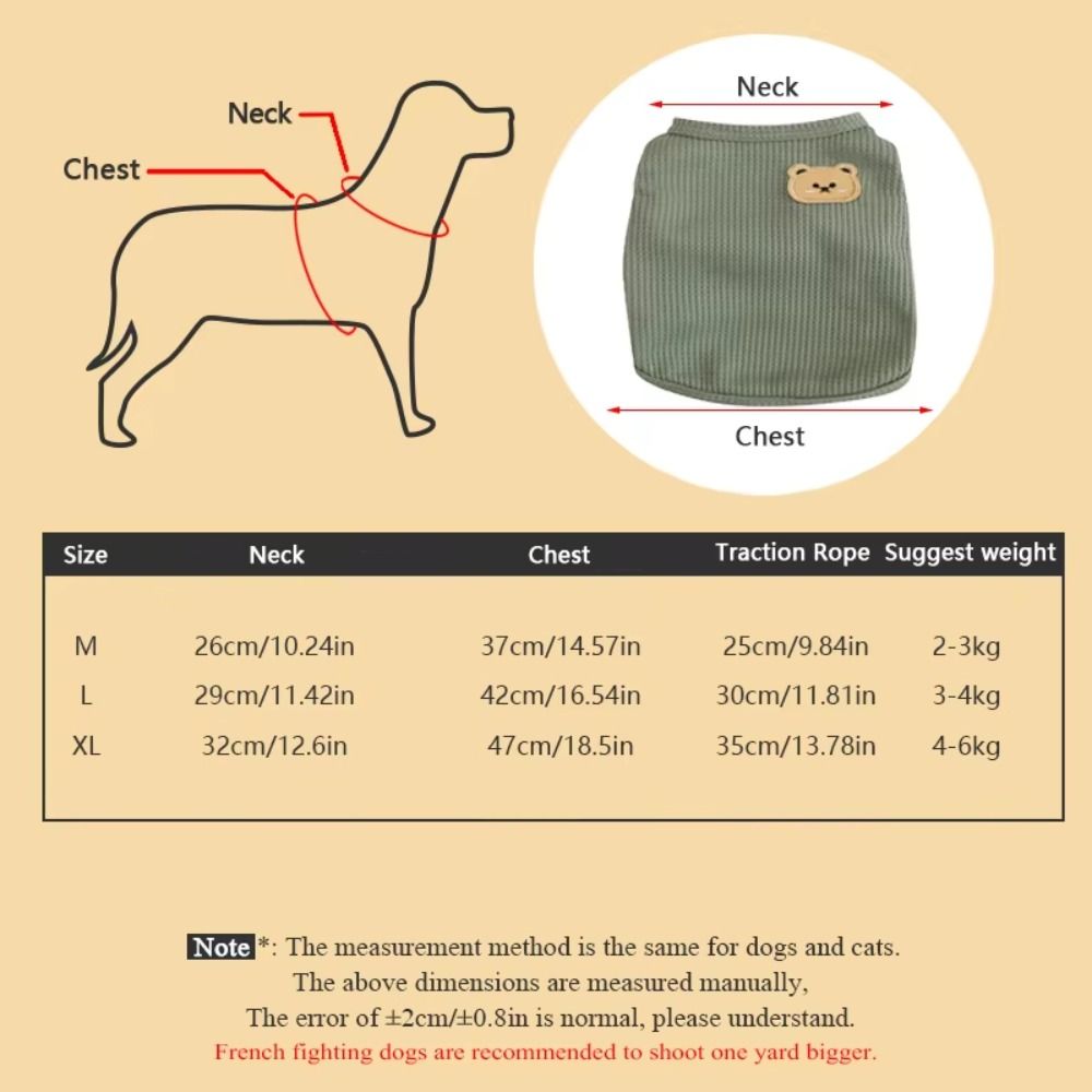 Breathable Dog Clothes Waffle Pet Cat Clothing Summer Cool Dog Vest