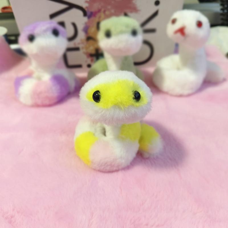 Colorful Snake Lucky Charm Adorable Snake Plush Toy Stuffed Animals Ornament Doll Valentine's Day Present designed for Girlfriend Children