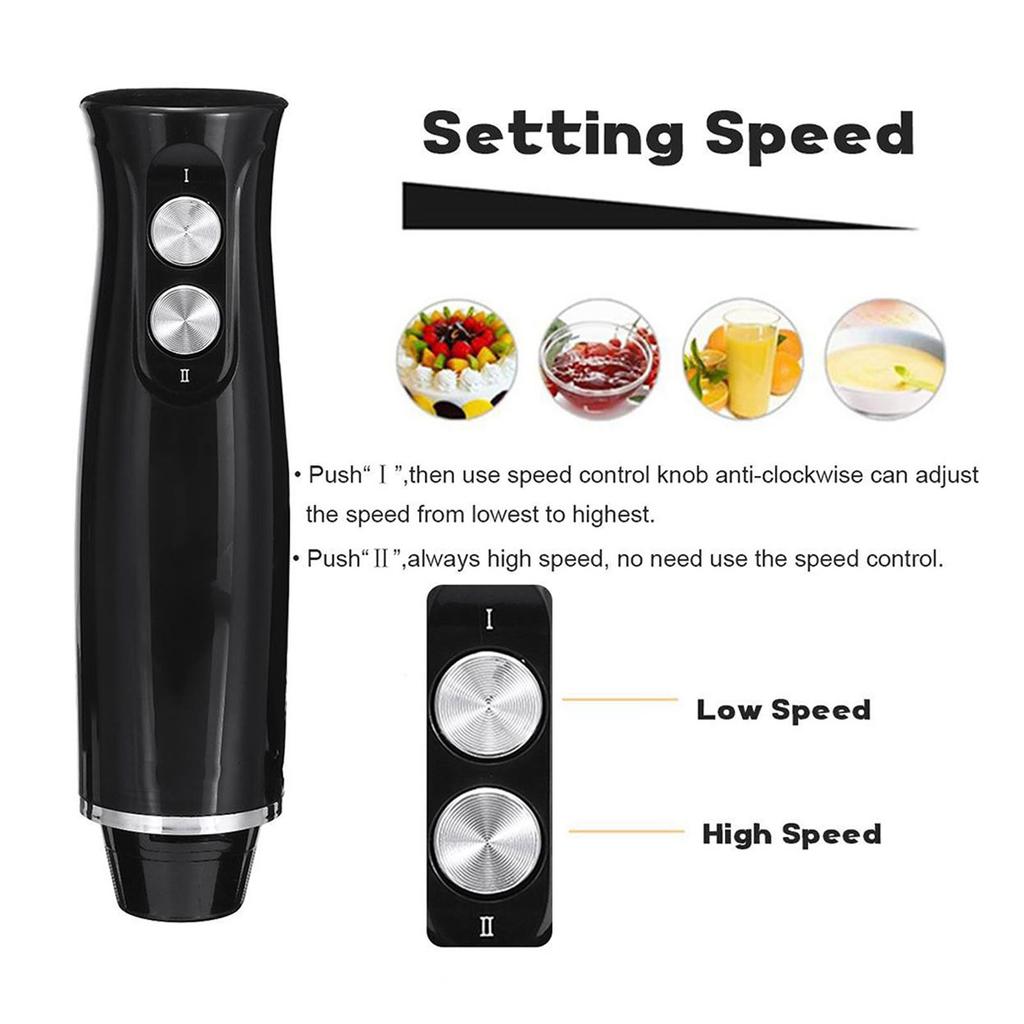 500W 4 In 1 Electric Stick Hand Kitchen Blender Food Processor Egg Whisk Mixer Juicer Meat Grinder EU Plug 220V