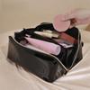 Large Capacity Transparent Makeup Bag Pillow Shape Zipper Closure Women's Washbag Top Handle Waterproof Clear Toiletry Handbags