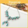 Vintage Boho Anhänger Halskette Mit Legierung U-Form Design Für Lässige Kleidung