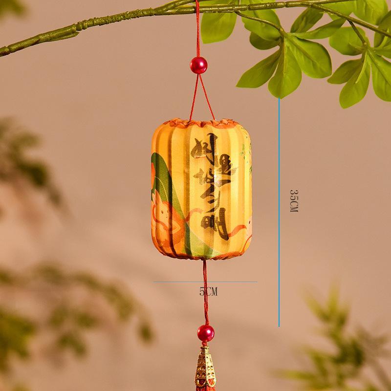Handmade Lantern DIY Kit Glowing Cloth Orange Traditional Mid Autumn Lantern Perfect Festival Gift for Toddlers Kids