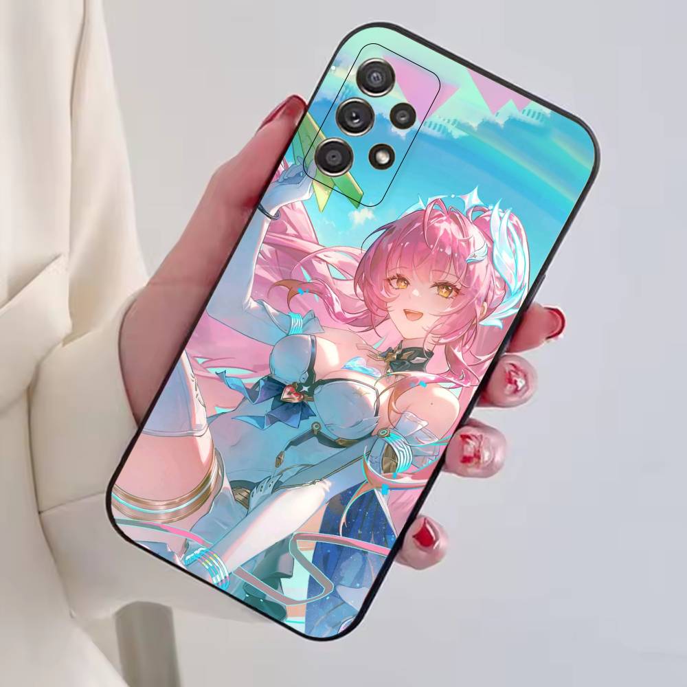 Game Wuwa A-Aemeath Phone Case For Samsung S25,S24,S21,S22,S23,S30,Ultra,S20,Plus,Fe,Soft Silicone Black Cover