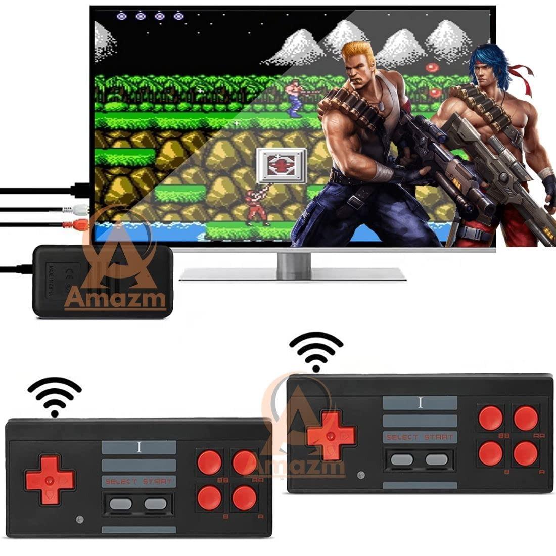 

Беспроводная видеоигра Plug & Play для детей (8-битные ретро-встроенные игры) для 2 игроков — многоцветный Package:10*5*5cm чёрный
