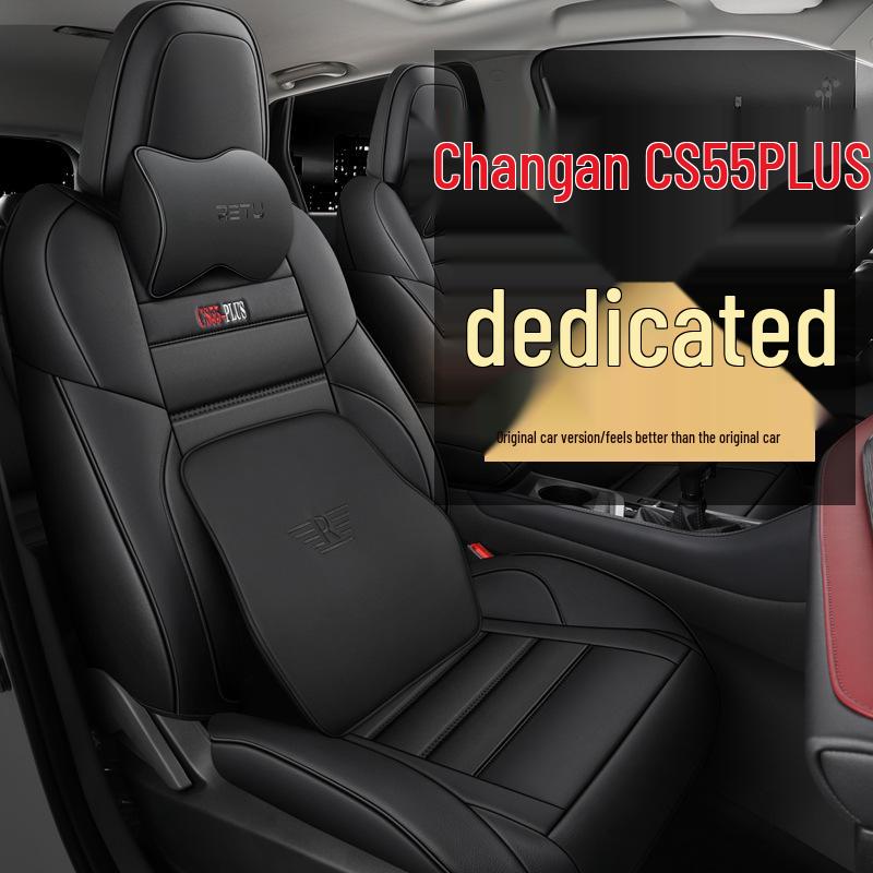 Custom Fit TR Seat and Cushion Covers for Changan CS55PLUS: Full-Cover Sports Mats for All Seasons