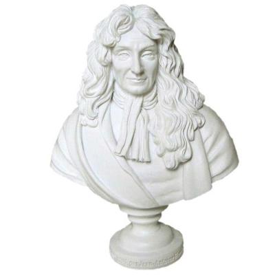 [R6655] - Pryskyřičná figurka 'La Fontaine' bílá (od Jean-Antoine Houdona) - 13 cm
