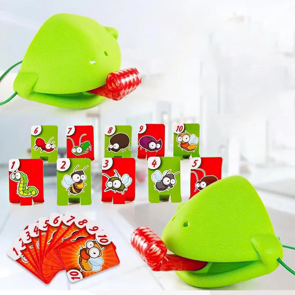 Frog Tongue Out Board Game Pet Toy Parent Child Interactive Desktop Card Game