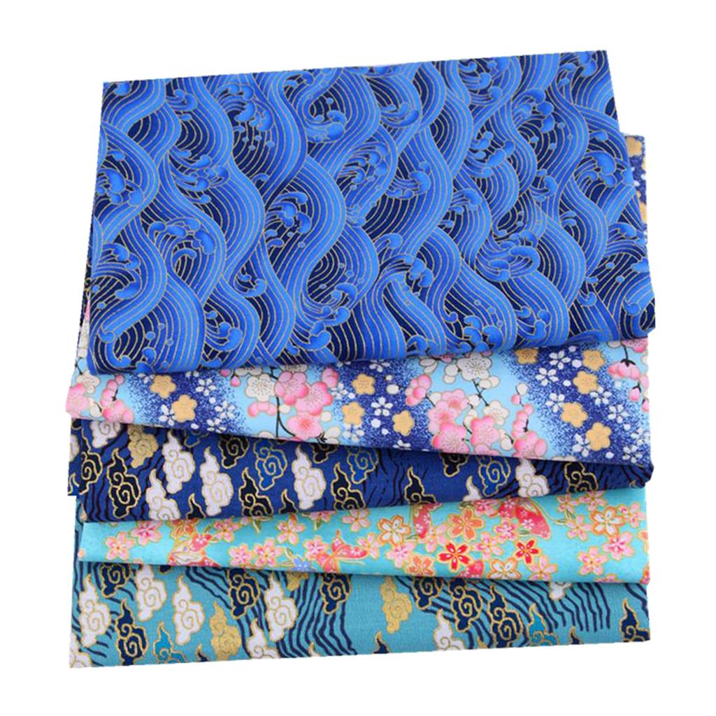 10PCS Japanese Floral Fabric Squares for Quilting Crafting Sewing
