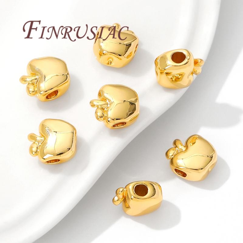 11mm*9mm Apple beads Spacer Beads 18K Gold Plated Bracelets Beads Jewelry Accessories,Beads Separators