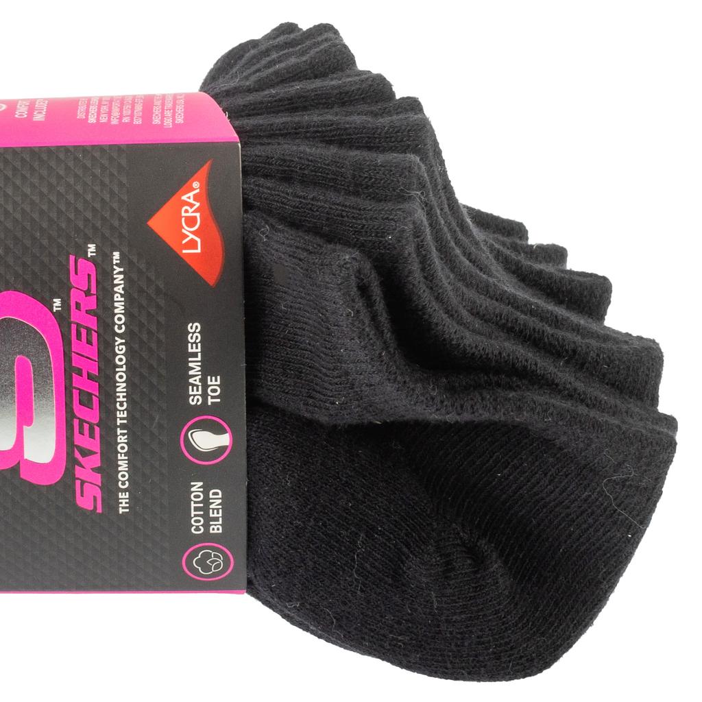 Skechers 6pk Girls Cotton Ns Socks, for Girl Black Socks