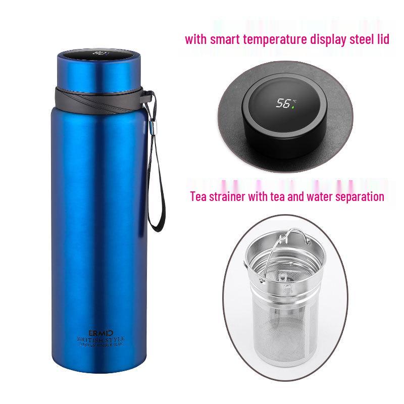Large Capacity Stainless Steel Insulated Travel Kettle with Lanyard - Customizable Sports Water Bottle