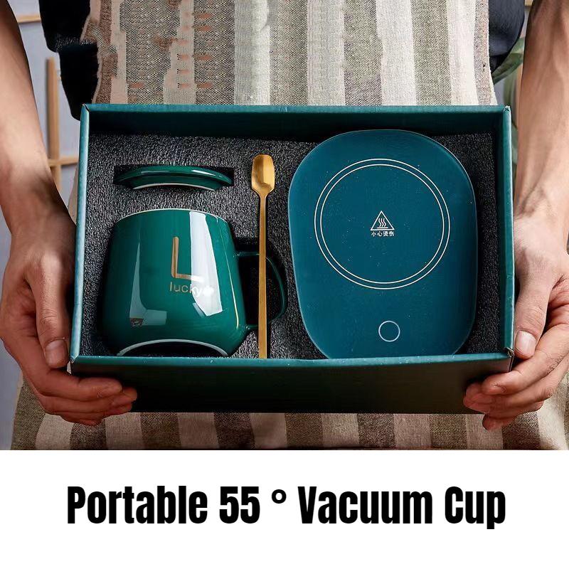 

ATsafepro 55 градусов умная теплая чашка автоматический нагрев термокружка для воды термос для горячего кофе автомобильный электрический