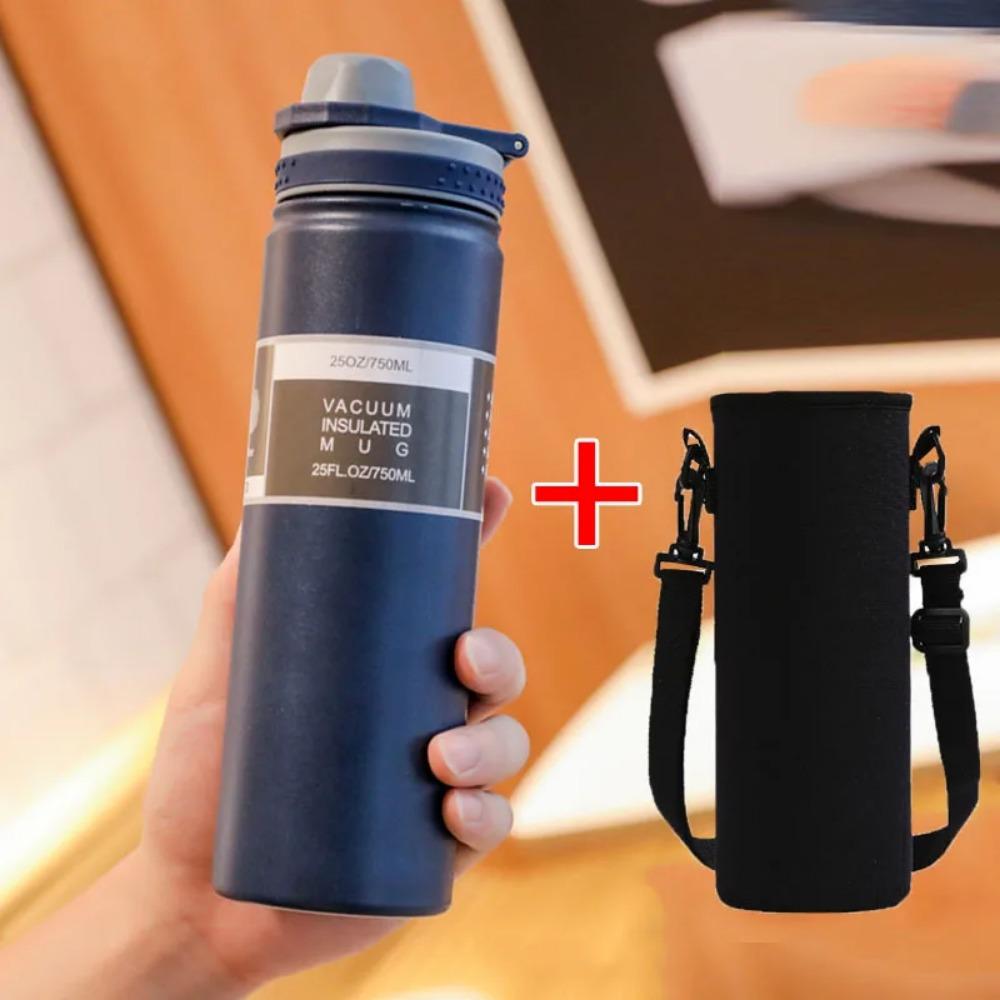 530ML/750ML Thermos Water Bottle Large Capacity Stainless Steel Vacuum Flask Mug Portable Outdoor Thermal Mug Sports Drinks Cup
