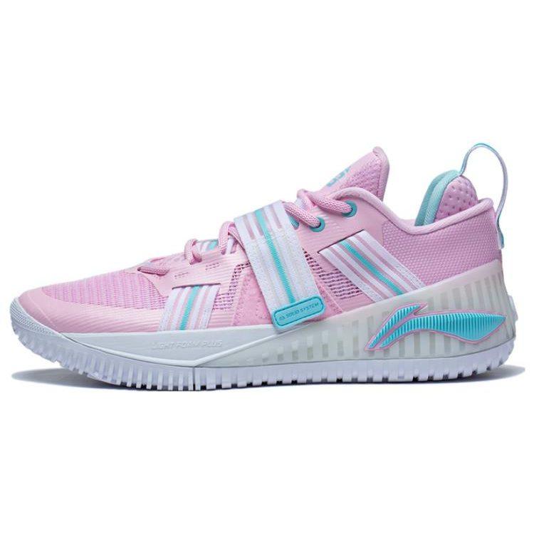 Li Ning Fury TPU-Dämpfung Unterstützung Niedrige Basketballschuhe Herren Erstes Rosa Lotus ABFT019-6