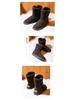 Korean Style Mid-Calf Snow Boots for Women - Warm, Non-Slip, Cowhide, Velvet Lined, Fashionable & Versatile for Winter 2025