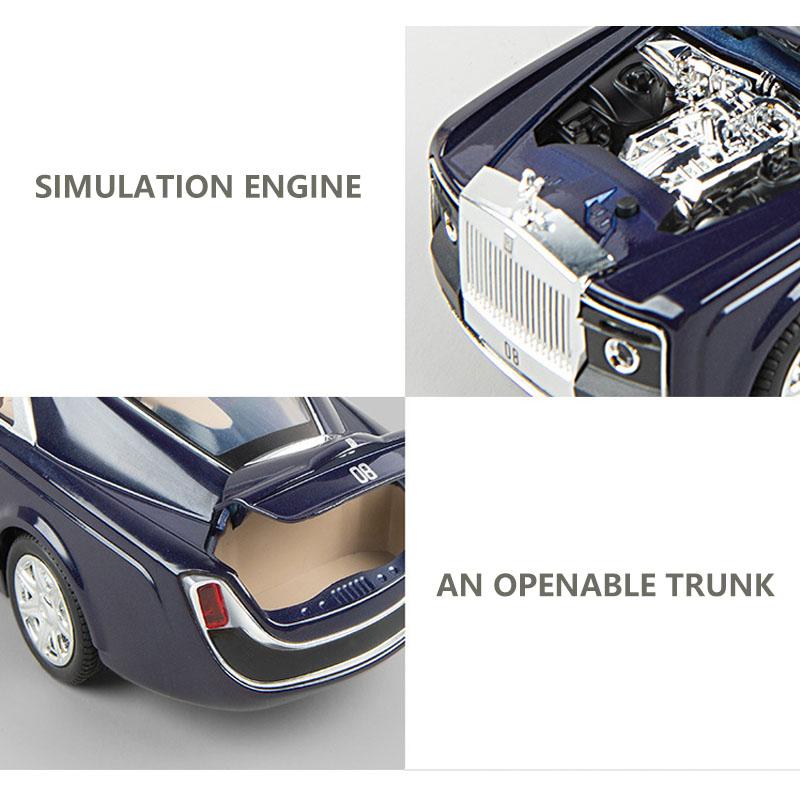 1/24 Rolls Royce Phantom Car Model Metal Model Car Alloy Die-casting Car Children's Toy Gift Collectibles Free Shipping