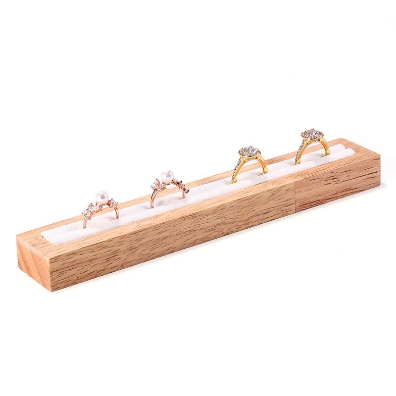 Solid Wood Ring Earrings Display Rack Wooden Tray Jewelry Display Plate Jewelry Storage Counter Jewelry Decoration Display Props