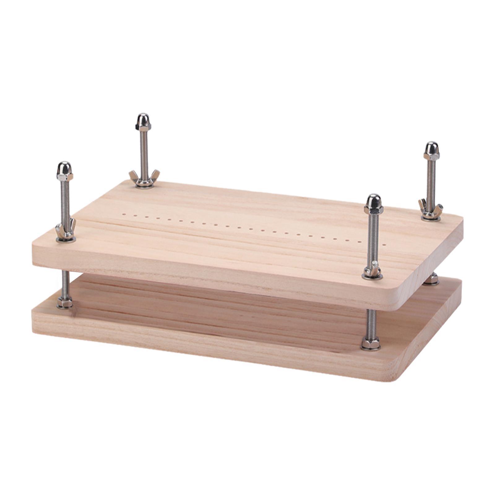 

Wooden Book Press DIY Crafts AntiSlip for Journals Making Notebook Home Use