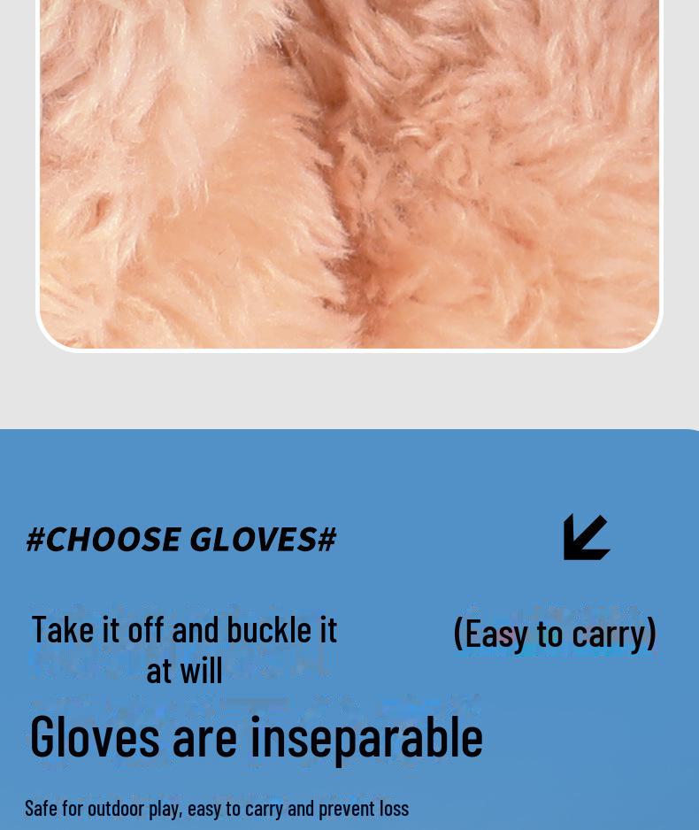 Ultraman Kids' Winter Ski Gloves: Warm, Waterproof, Velvet-Lined for Cold Protection
