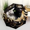 1pc Black-and-White Cat Portrait Automatic Umbrella - Automatic Opening And Closing, Sturdy Iron Frame, Portable Folding Design Yy251018165