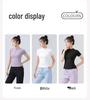 Women's 2025 Slimming Short Sleeve Yoga Top - High-End, Breathable, Flattering Fitness Wear for Summer Running