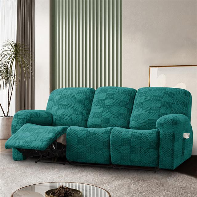 1 3 Seat Elastic Recliner Sofa Cover For Living Room Jacquard Lazy Boy Chair Covers Split Non Slip Armchair Cover Sofa Slipcover