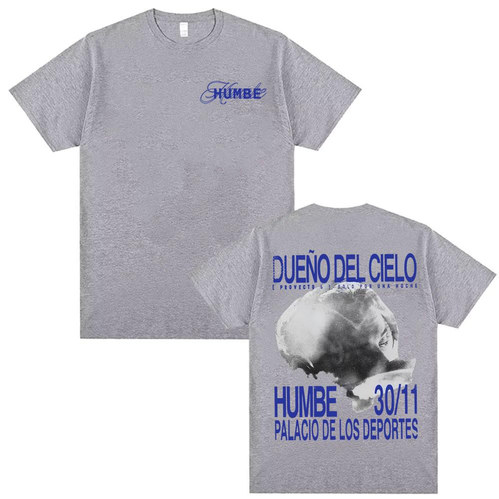 HUMBE DUEÑO DEL CIELO 2026 New Album T Shirts Mens Clothing Fashion High Street Tshirts Summer Classic Short Sleeve Tshirt