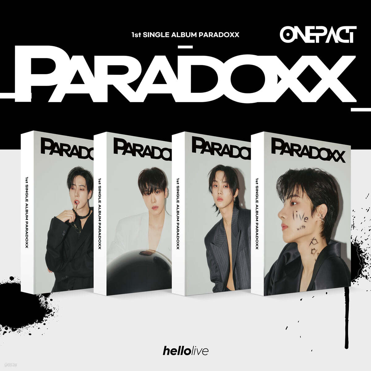 

ONE PACT - 1ST SINGLE ALBUM [PARADOXX][hello Photocard Album][4 types SET]
