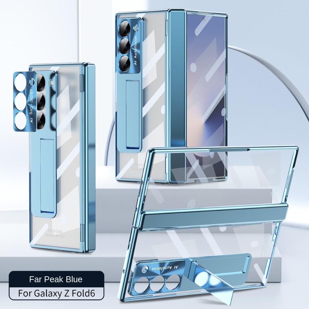 Galwanizacja Przezroczysty zawias Ochronny uchwyt Telefonu Etui do Samsung Galaxy Z Fold 6 Fold6 Twarda Skorupa Odporna Na Wstrząsy