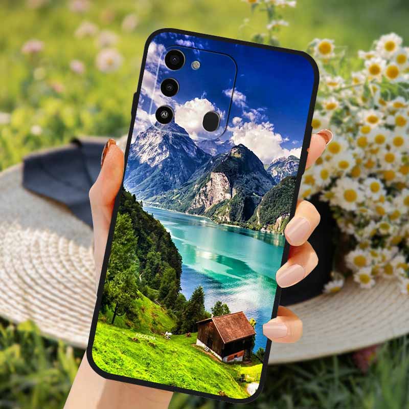 For Tecno Spark GO 2022 Case 2024 Cat Cartoon Soft TPU Silicone Phone Case For Tecno Spark 8C Cover Protective Spark8C KG5k KG5j