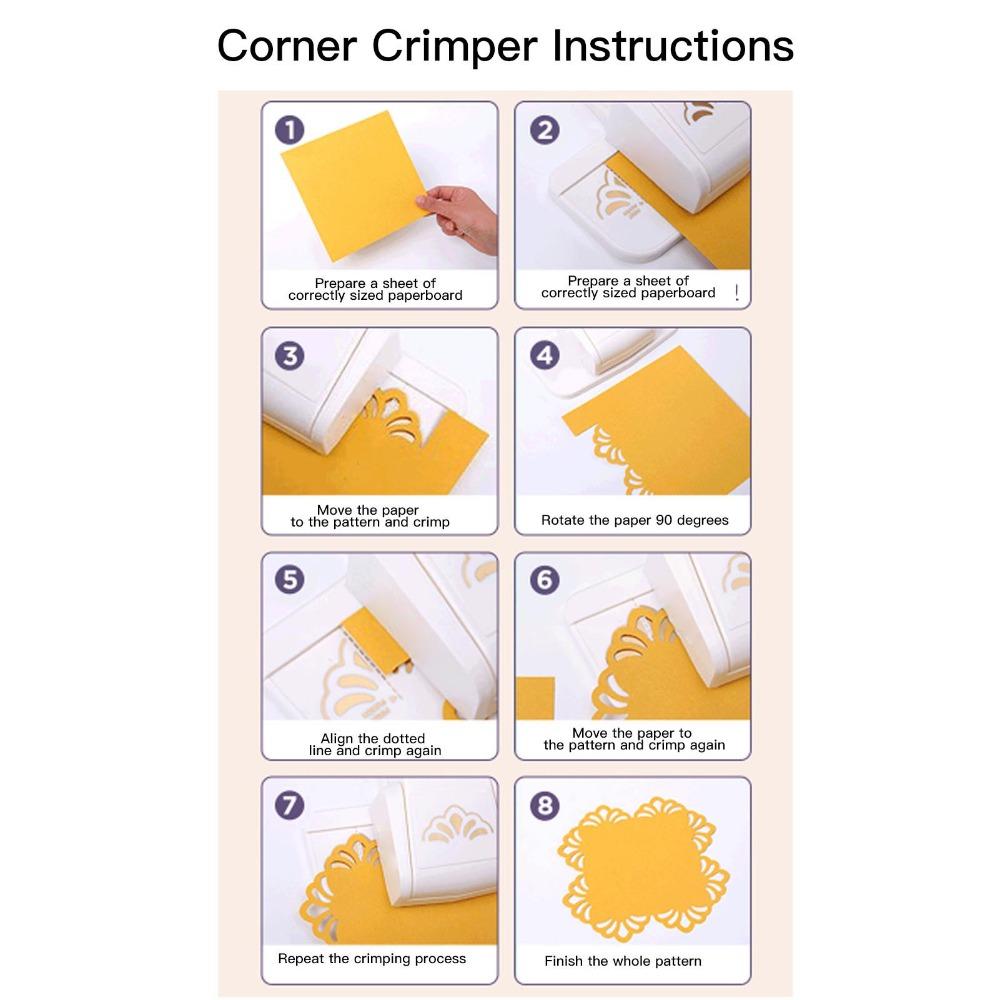 Ergonomic Handle Border Paper Punch Multifunctional Portable Metal Cutter  For Greeting Cards