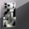 Schwarz-Weiß-Streifen Mode Handyhüllen carcasa Smartphone Glas Handyhülle für iPhone 17 16 15 14 13 12 pm Pro Plus fundas