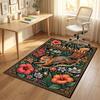 Autumnal Leaves Theme Soft Crystal Velvet Rug Custom Name & Text Print Non Slip Floor Rug for Bedroom Living Room