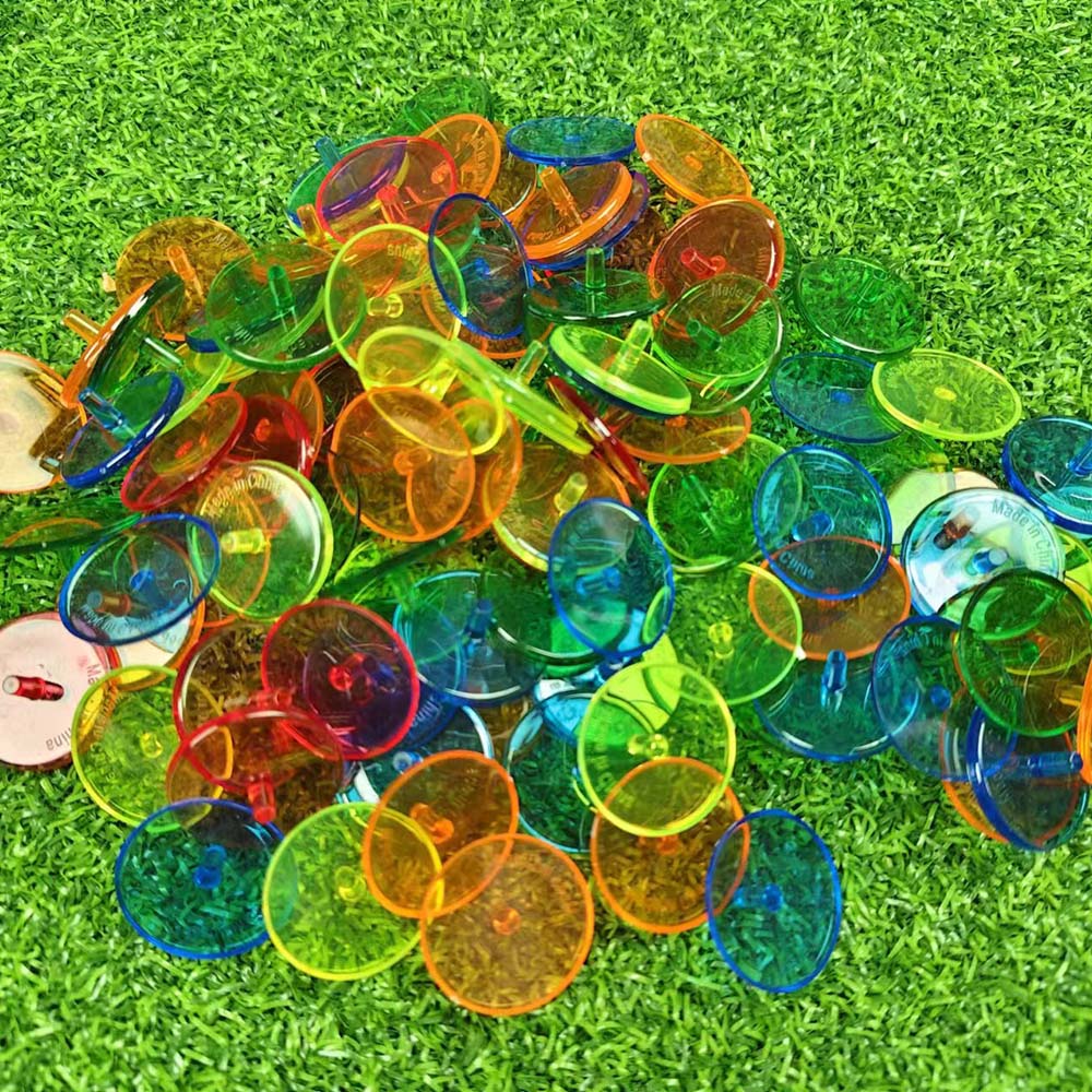 50PCS Golf Ball Mark Position Markers Assorted Color Diameter 24 Mm Plastic Golf Ball Marker