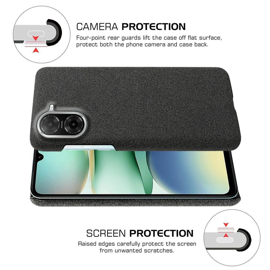 For Xiaomi Redmi A5 4G (171.7mm) Phone Case Cloth Texture Anti-Scratch Protective PC Back Cover