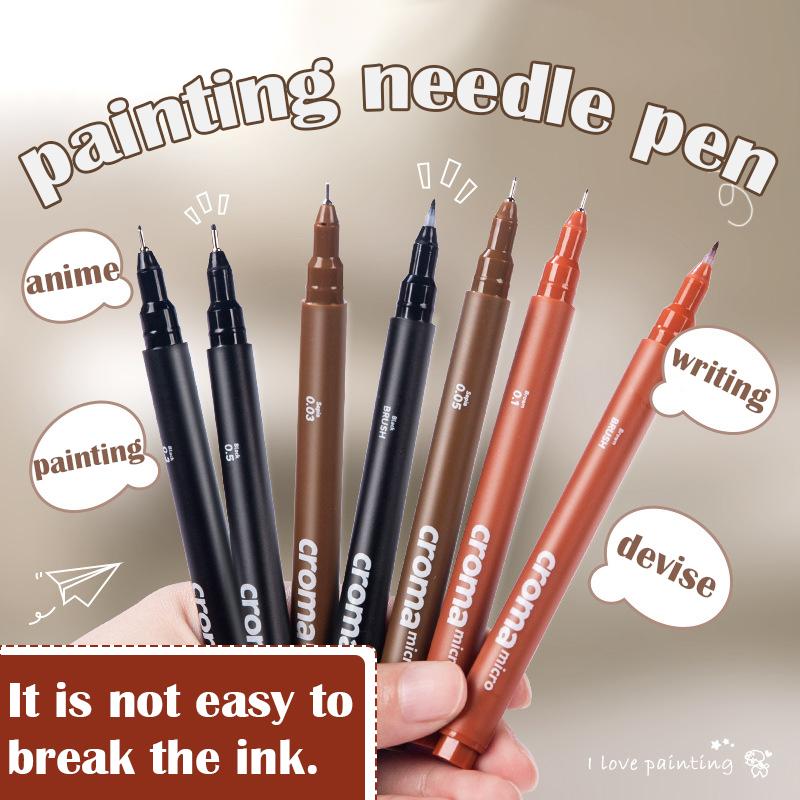 Highlight Marker Pens Soft Brush Tip Gel Pens Set for Art Calligraphy Sketching Drawing Hand Lettering Black Ink Brush Markers