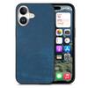 For iPhone 16 Plus Case Retro Leather+TPU Shockproof Protective Phone Cover
