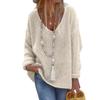 Herbst und Winter Damen Pullover Strickwaren V-Ausschnitt Langarm Strickoberteile Pullover