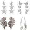 Vintage Metall Große Hängeohrringe Persönlichkeit Geometrie Einzigartig Blatt Blume Stern Runde Anhänger Übertreibung Ohrschmuck Geschenke