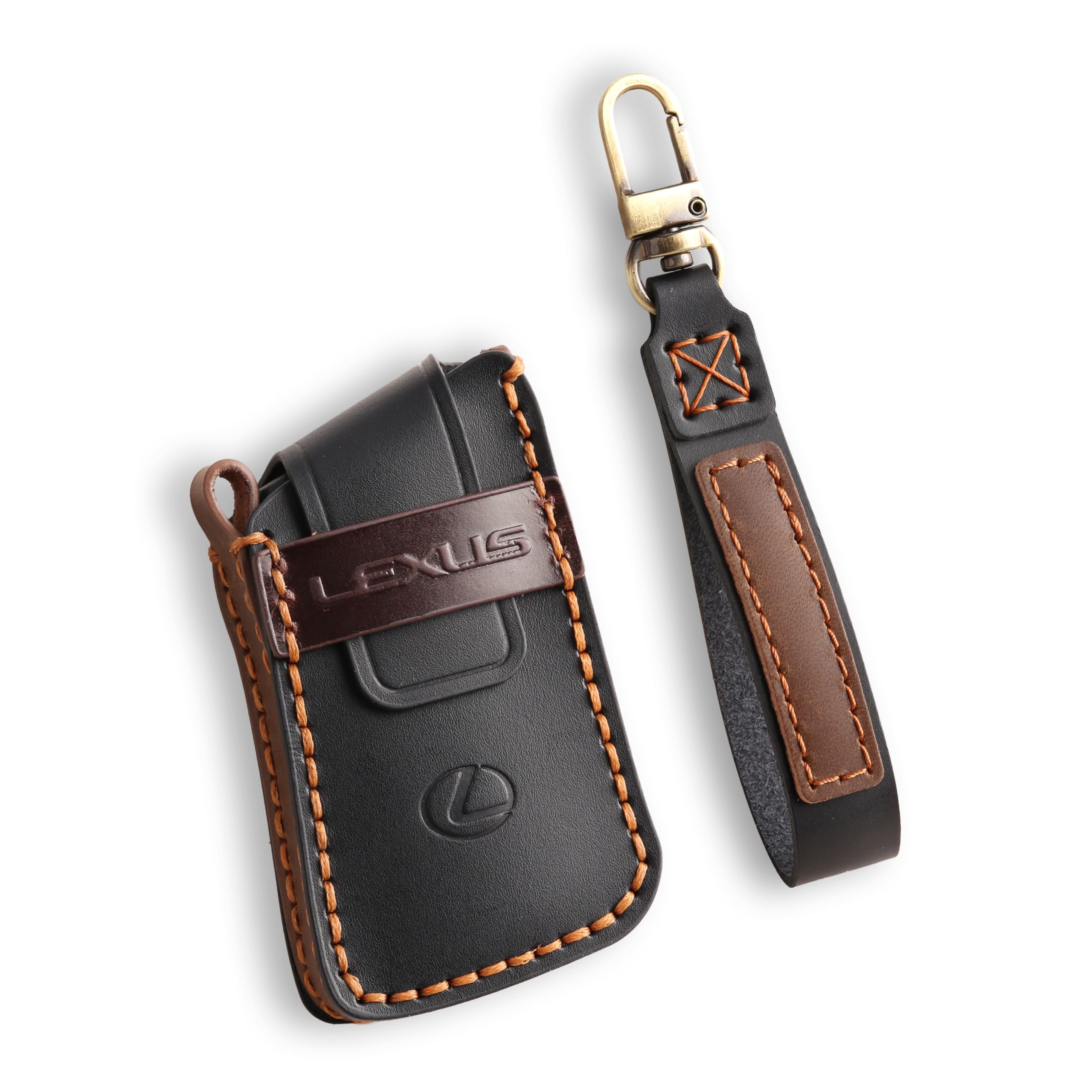 

New Key Case Leather Key Key Key Smart Key Case with LEXUS Custom Key Case Dedicated for Lexus UX 10 20 10 100 50 10 Series [LEXLEY Released] Case, чёрный