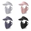 Women Summer 2 Piece Sun Protection Sun Cap Face Mask Set UV Protection Full Face Breathable Sun Hat Cycling Mask