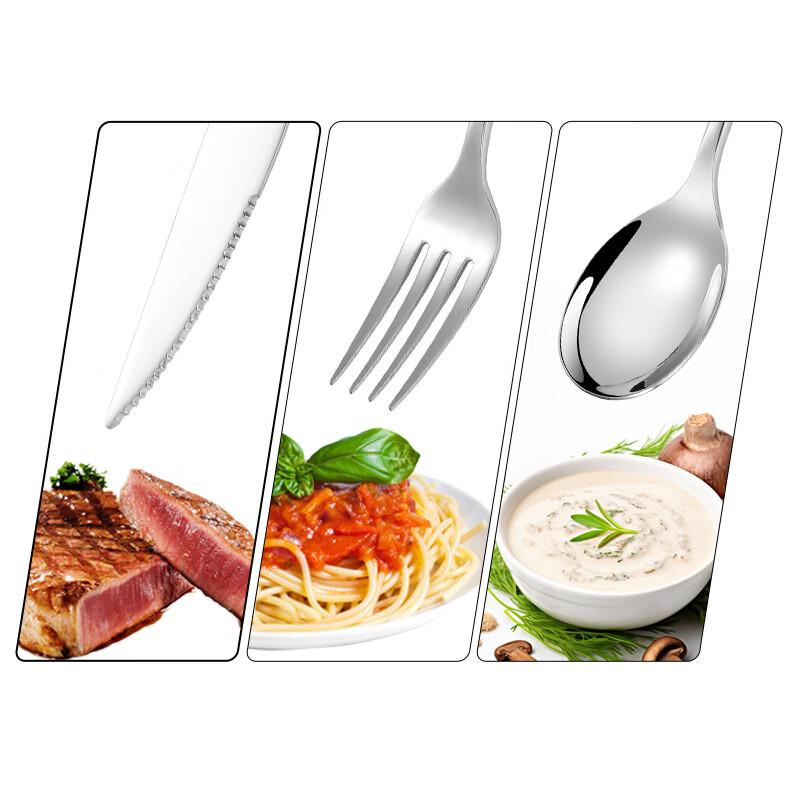 ZISIZ 7-Piece 316 Stainless Steel Outdoor Portable Cutlery Set