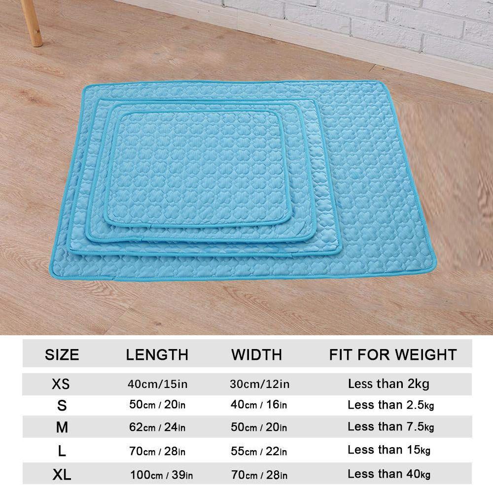 5 Sizes Cool Ice Silk Moisture-proof Cold Bed Mattress Pet Cooling Mat Dog Cat Sleeping Pad