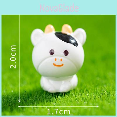 Resin Zodiac Animal Dragon Rabbit Tiger Miniature Decor With Cute Cartoon Style For Car And Desk Display