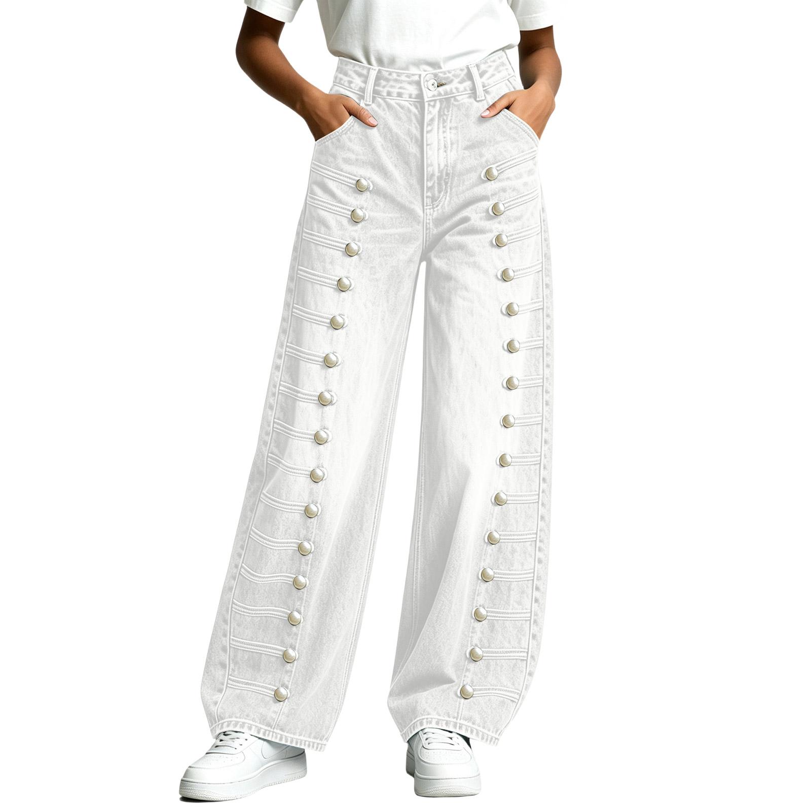 Women`s Casual Straight Leg Jeans with