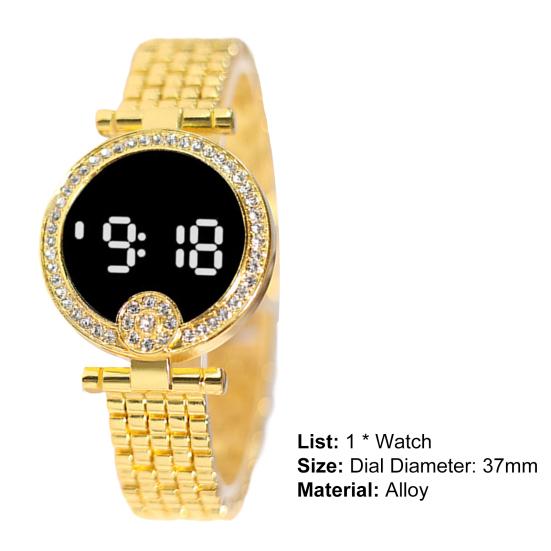 Zegarek Cyfrowy Życie Kontrola Dotykowa Causual Wodoodporny Wielofunkcyjny Unisex Okrągły Cyrkoniowy LED Cyfrowy